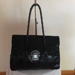 Patricia Nash black leather Handbag